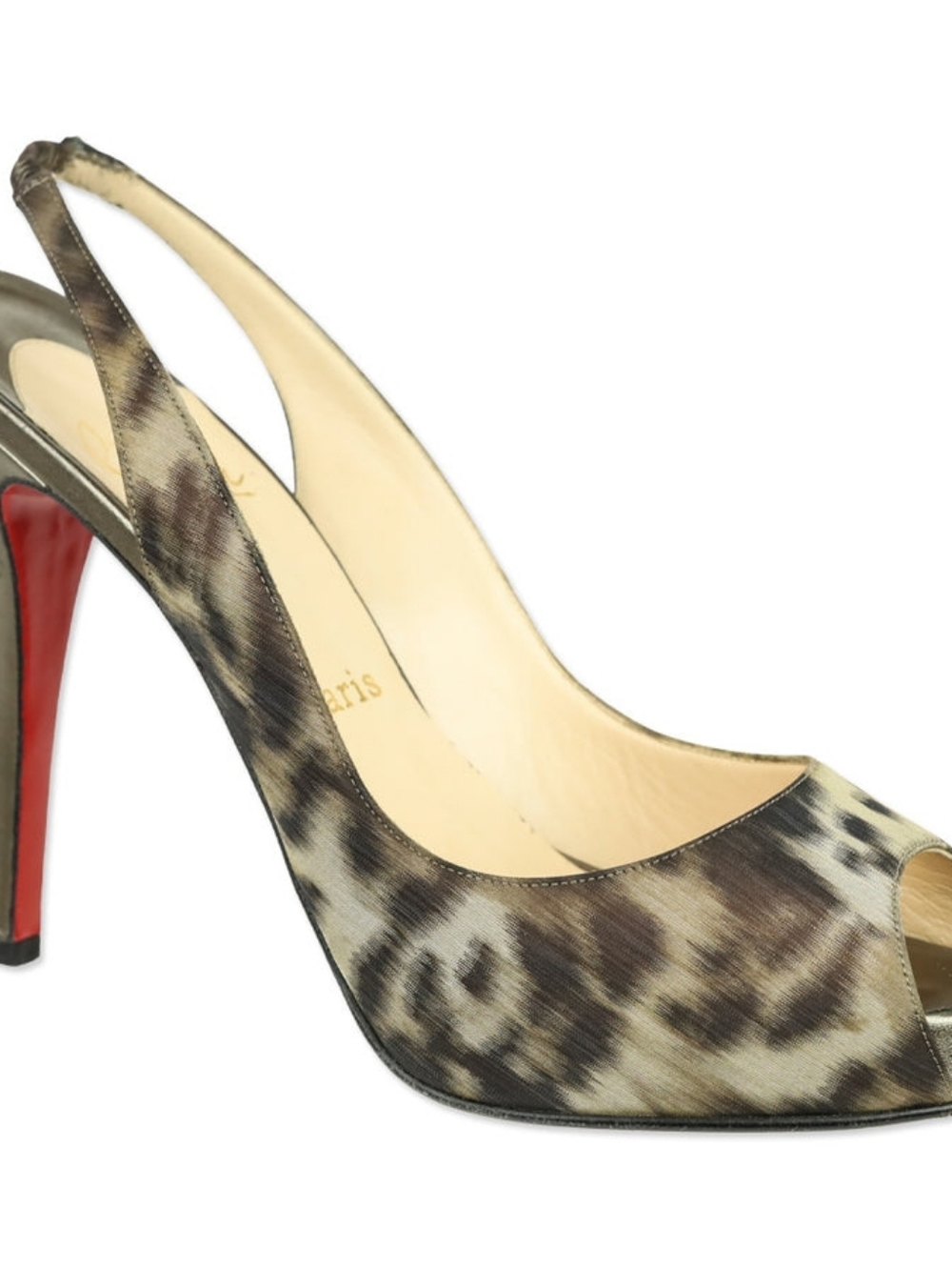 Christian Louboutin Leopard Print Slingback Pumps with Red Sole!! - Picture 2 of 8